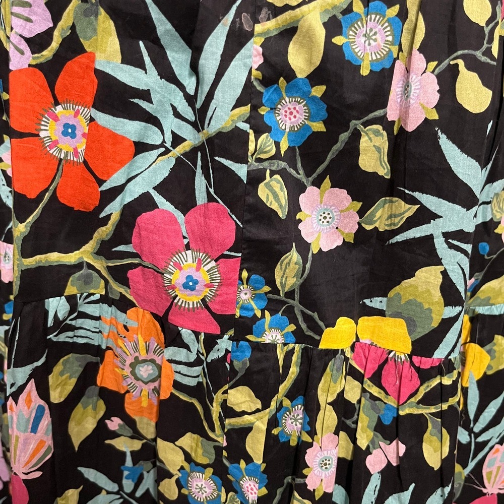 SOLD🌟J. Crew 100% Cotton Floral Drop Waist Midi Skirt Sz-Xtra Small/00 - Picture 7 of 11